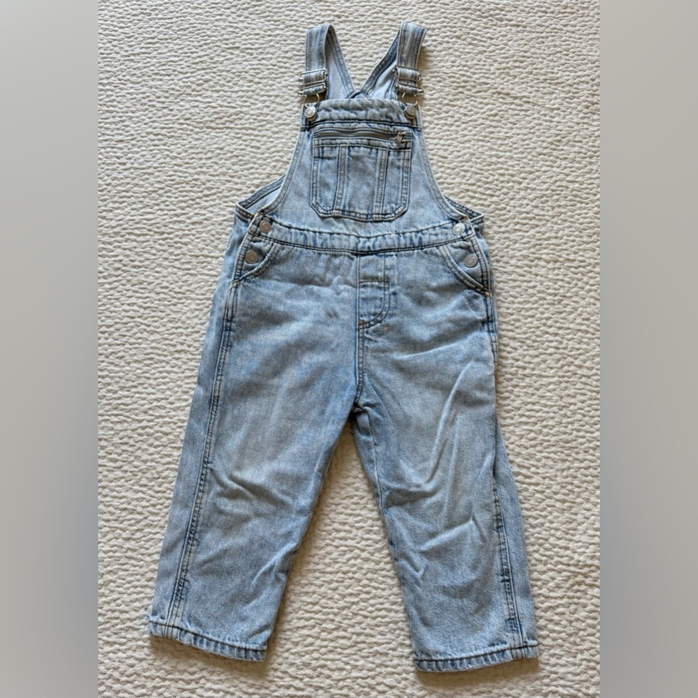 Zara Kids Light Blue Denim Overalls